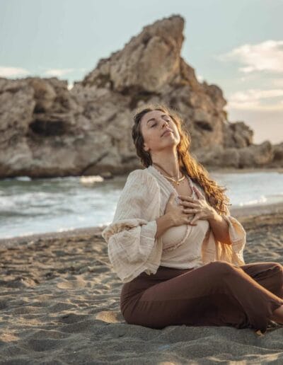 Professional brand photoshoot golden hour Costa del Sol Vivid Creations