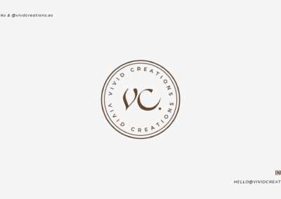 Logo design portfolio by Vivid Creations, highlighting strategic and aesthetic brand identities