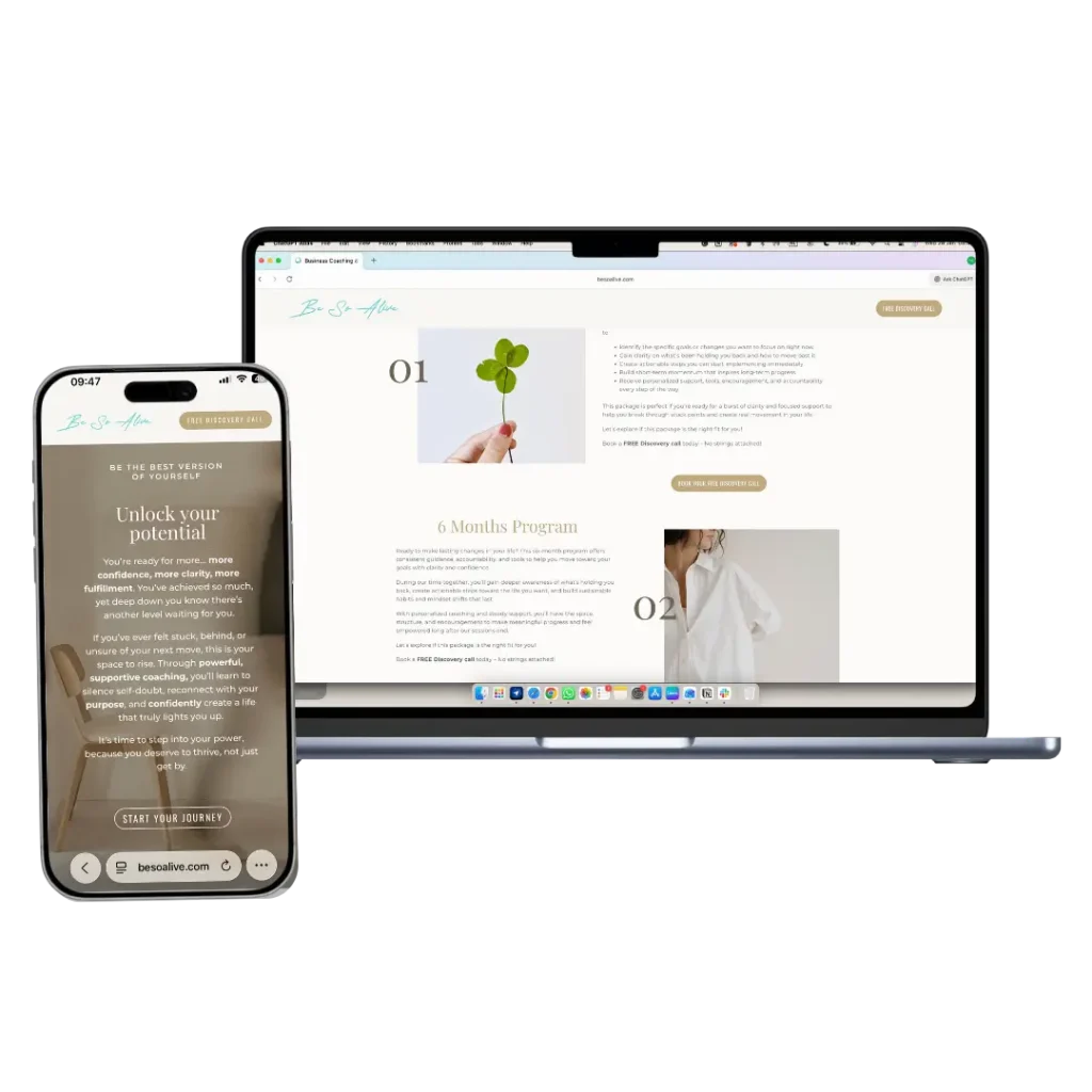 Full website design package WordPress Málaga Vivid Creations