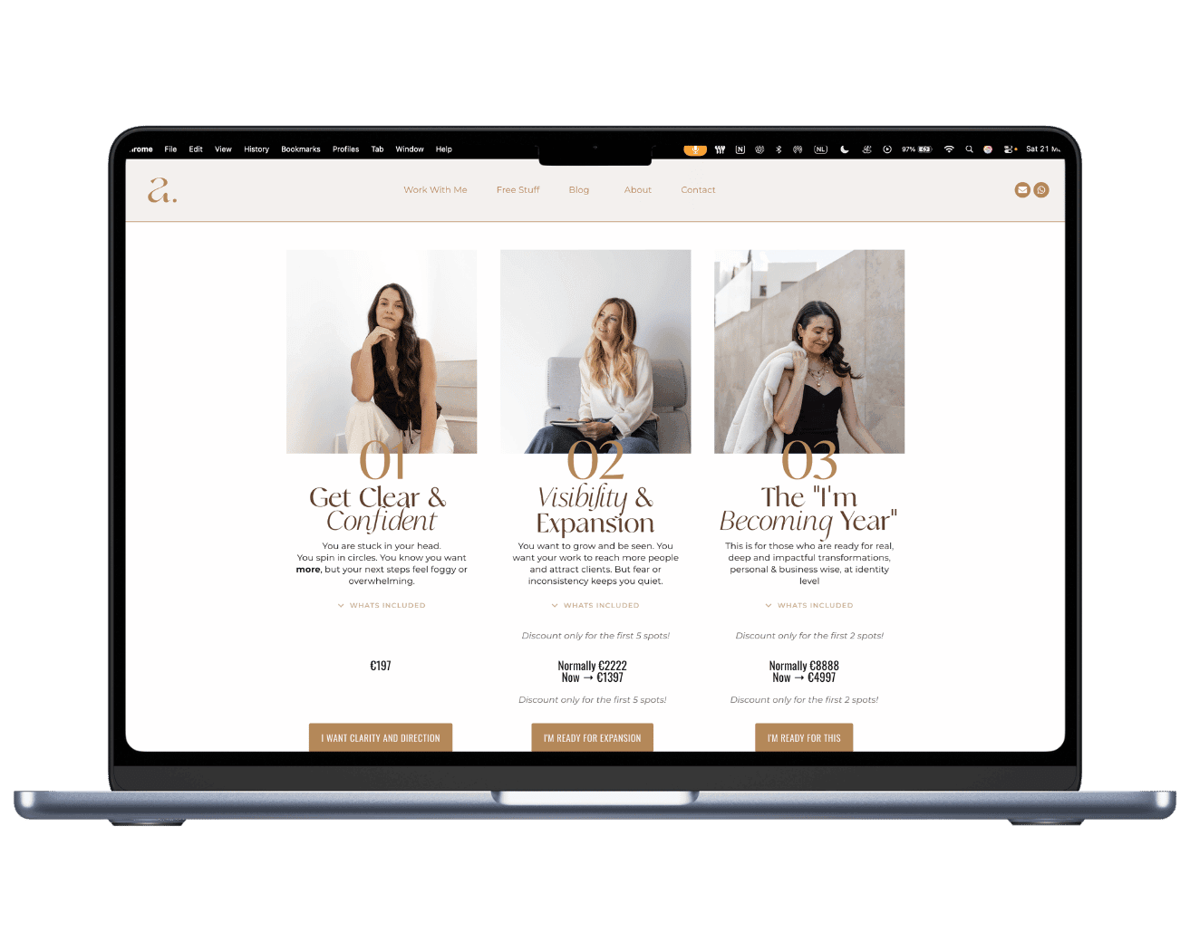 website design for creatives