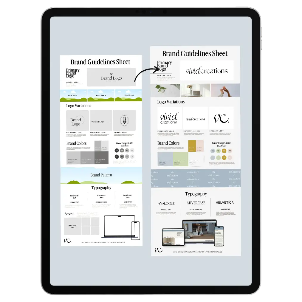 brand kit guidelines template free